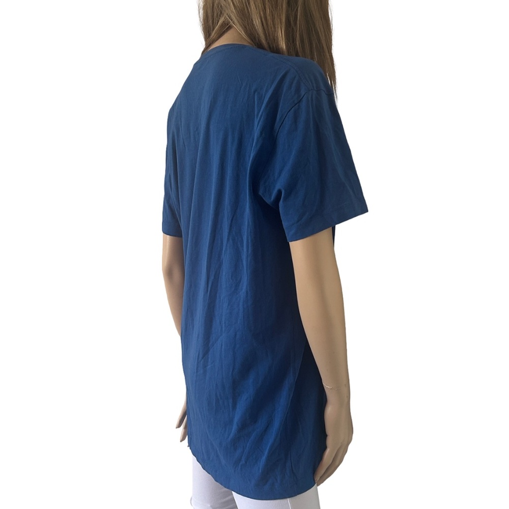Love Moschino Black Bird Graphic Shirt Pullover Royal Blue Monogrammed UNISEX - Picture 5 of 14
